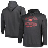 Tampa Bay Buccaneers Big & Tall Pullover Hoodie Heather Charcoal - Fanatics