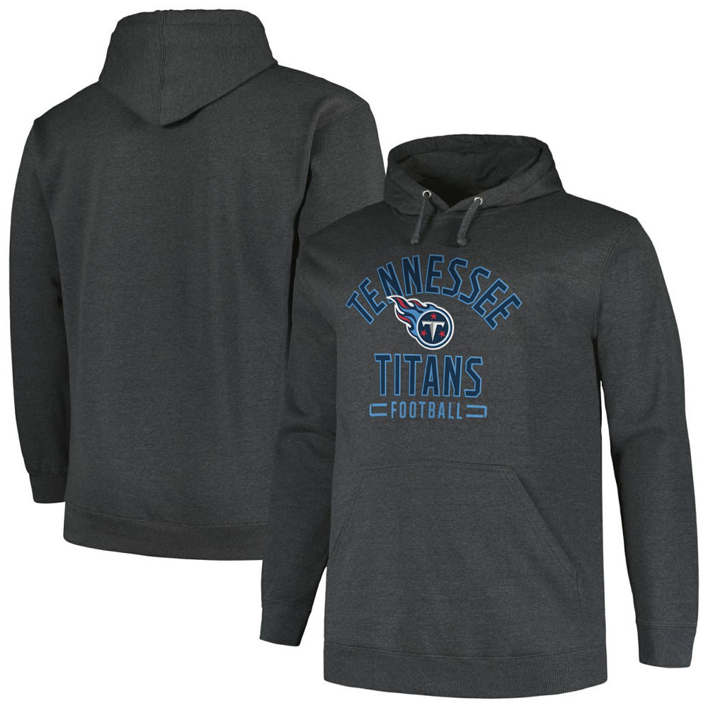 Tennessee Titans Big & Tall Pullover Hoodie Heather Charcoal - Fanatics
