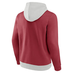 Arizona Cardinals Big & Tall Team Fleece Pullover Hoodie Silver/Cardinal - Fanatics