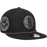 New Era - Brooklyn Nets Back Laurels 9FIFTY Snapback Hat - Black