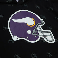 Minnesota Vikings Allover Print Fleece Pullover Hoodie Black - Mitchell & Ness