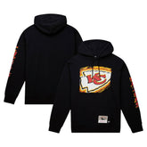 Kansas City Chiefs Gridiron Classics Big Face 7.0 Pullover Hoodie Black - Mitchell & Ness