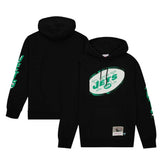 New York Jets Gridiron Classics Big Face 7.0 Pullover Hoodie Black - Mitchell & Ness