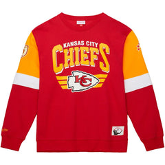 Kansas City Chiefs Gridiron Classics Allover 3.0 Pullover Sweatshirt Scarlet - Mitchell & Ness