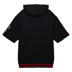 Atlanta Falcons Pre-Game Short Sleeve Pullover Hoodie Black - Mitchell & Ness