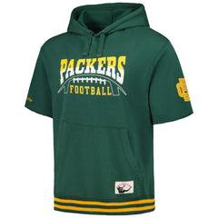 Green Bay Packers Pre-Game Short Sleeve Pullover Hoodie Green - Mitchell & Ness