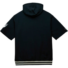 Las Vegas Raiders Pre-Game Short Sleeve Pullover Hoodie Black - Mitchell & Ness