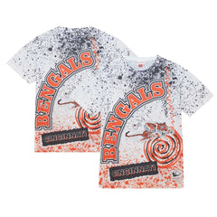 Cincinnati Bengals Team Burst Sublimated T-Shirt White - Mitchell & Ness