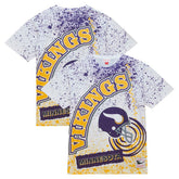Minnesota Vikings Team Burst Sublimated T-Shirt White - Mitchell & Ness