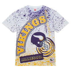 Minnesota Vikings Team Burst Sublimated T-Shirt White - Mitchell & Ness