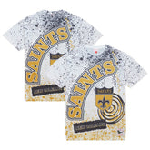 New Orleans Saints Team Burst Sublimated T-Shirt White - Mitchell & Ness