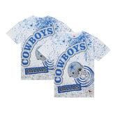 Dallas Cowboys Team Burst Sublimated T-Shirt White - Mitchell & Ness