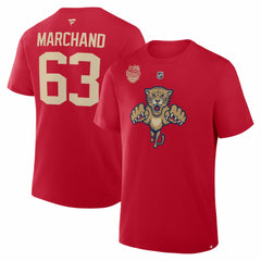 Brad Marchand Florida Panthers - Fanatics 2026 NHL Winter Classic Authentic Stack Name & Number T-Shirt Red