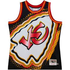 Kansas City Chiefs Big Face 7.0 Fashion Tank Top Black - Mitchell & Ness