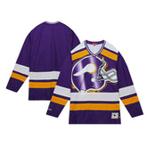 Minnesota Vikings Women's Big Face 7.0 Long Sleeve Jersey T-Shirt Purple - Mitchell & Ness