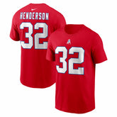 TreVeyon Henderson New England Patriots Name & Number T-Shirt Red - Nike