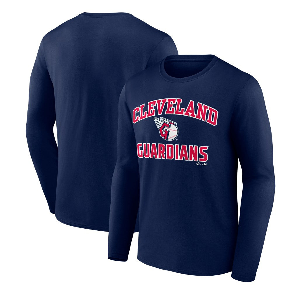 Cleveland Guardians Logo Athletic Heart & Soul Long Sleeve T-Shirt Clearance