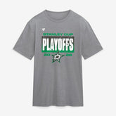 Dallas Stars - Fanatics 2026 Stanley Cup Playoffs Vintage Tri-Blend T-Shirt Athletic Heather Gray