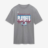 Colorado Avalanche - Fanatics 2026 Stanley Cup Playoffs Vintage Tri-Blend T-Shirt Athletic Heather Gray