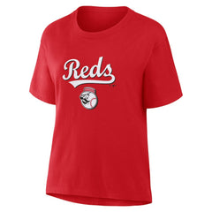 Cincinnati Reds Fanatics Women's Lockup Legacy T-Shirt Lifestyle