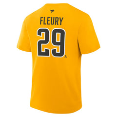 Marc-Andre Fleury Pittsburgh Penguins Fanatics Authentic Stack Name & Number T-Shirt Gold