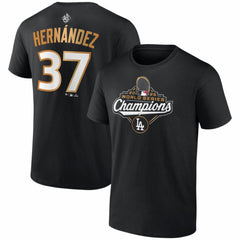 Teoscar Hernández Los Angeles Dodgers Fanatics 2025 World Series Champions Name & Number T-Shirt Online