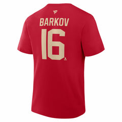 Aleksander Barkov Florida Panthers - Fanatics 2026 NHL Winter Classic Authentic Stack Name & Number T-Shirt Red