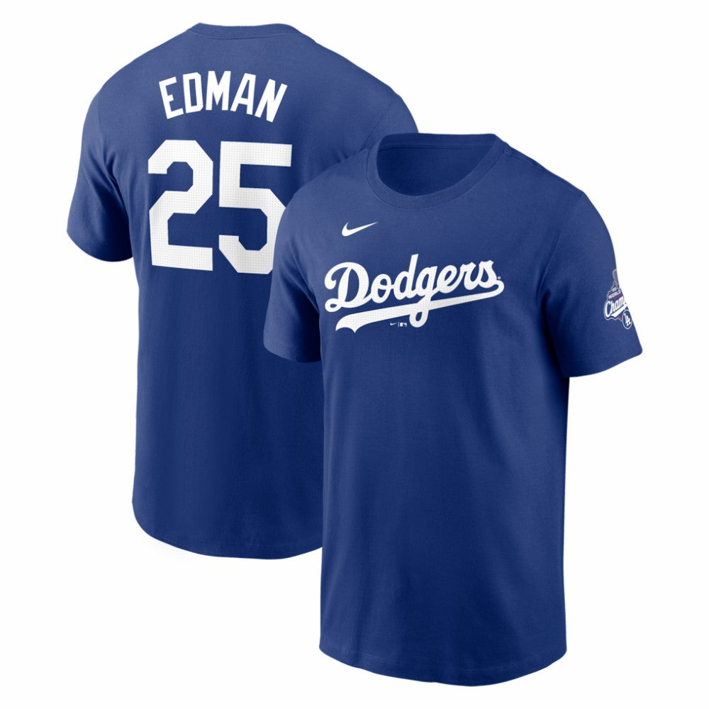 Tommy Edman Los Angeles Dodgers Nike 2025 World Series Champions Name & Number T-Shirt for sale