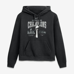 Seattle Seahawks Women's Super Bowl LX Champions Locker Room Trophy Collection Hoodie Black - Nike