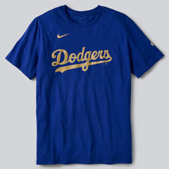 Los Angeles Dodgers Nike 2026 Gold Collection Wordmark T-Shirt for sale