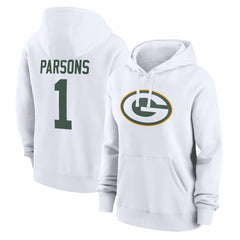 Micah Parsons Green Bay Packers Women's Player Name & Number Fleece Hoodie White - Nike