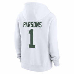 Micah Parsons Green Bay Packers Women's Player Name & Number Fleece Hoodie White - Nike