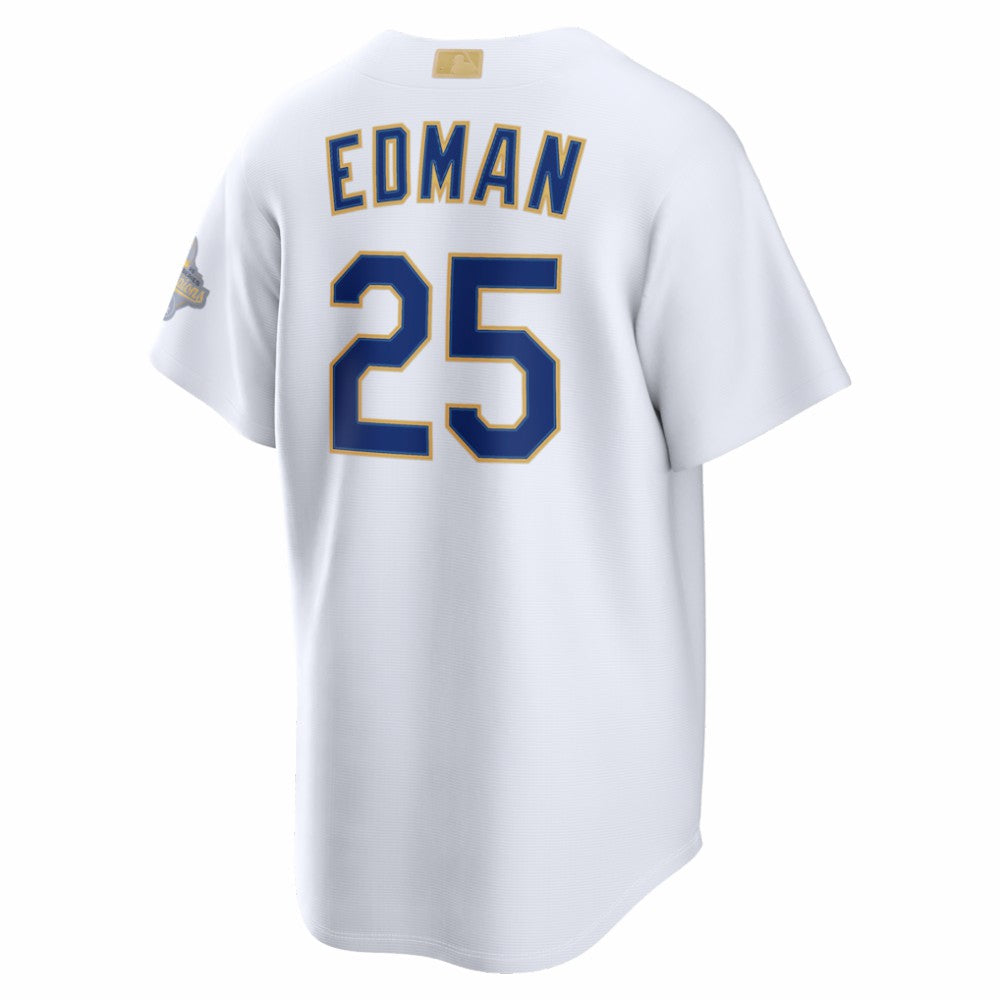 Tommy Edman Los Angeles Dodgers Nike 2026 Gold Collection Stadium Jersey - White | MLB Jerseys