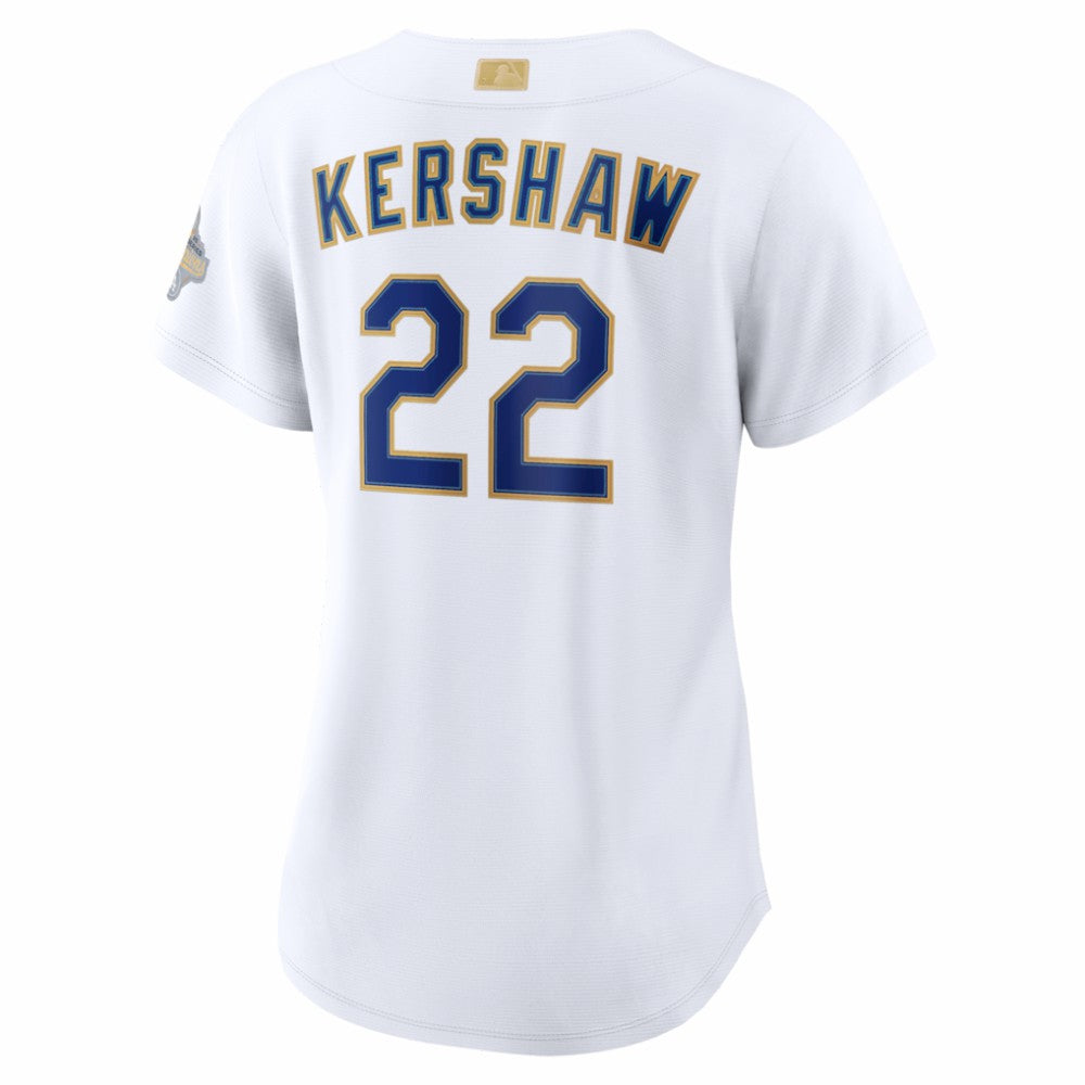Clayton Kershaw Los Angeles Dodgers Nike Women's 2026 Gold Collection Stadium Jersey - White | MLB Jerseys