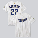 Clayton Kershaw Los Angeles Dodgers Nike 2026 Gold Collection Player Name & Number T-Shirt On Sale