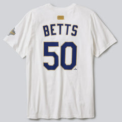 Mookie Betts Los Angeles Dodgers Nike 2026 Gold Collection Name & Number T-Shirt Online
