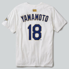 Yoshinobu Yamamoto Los Angeles Dodgers Nike 2026 Gold Collection Name & Number T-Shirt Clearance