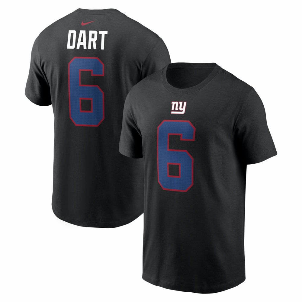 Jaxson Dart New York Giants Name & Number T-Shirt Black - Nike