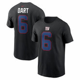 Jaxson Dart New York Giants Name & Number T-Shirt Black - Nike