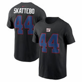 Cam Skattebo New York Giants Name & Number T-Shirt Black - Nike