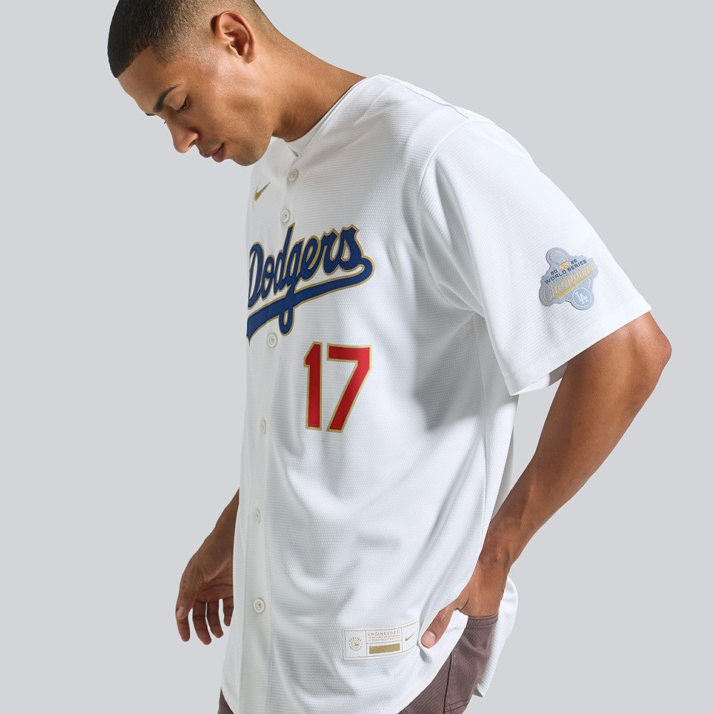 Shohei Ohtani Los Angeles Dodgers Nike 2026 Gold Collection Kanji Stadium Jersey - White | MLB Jerseys