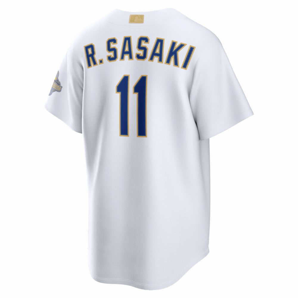 Roki Sasaki Los Angeles Dodgers Nike 2026 Gold Collection Stadium Jersey - White | MLB Jerseys