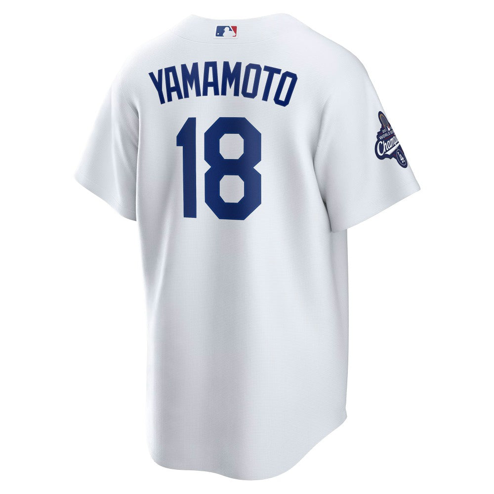 Yoshinobu Yamamoto Los Angeles Dodgers Nike 2025 World Series Champions Home Replica Jersey - White | MLB Jerseys
