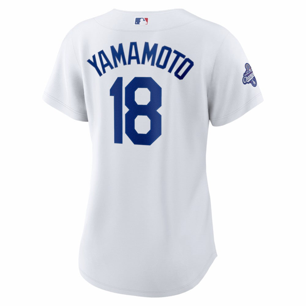 Yoshinobu Yamamoto Los Angeles Dodgers Nike Women's 2025 World Series Champions Home Replica Jersey - White | MLB Jerseys