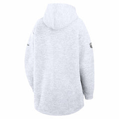 New England Patriots Women's Super Bowl LX Opening Night Tech Fleece Full-Zip Hoodie Heather Gray - Nike