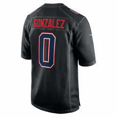 Christian Gonzalez New England Patriots Super Bowl LX Patch Carbon Fashion Game Jersey Black - Nike