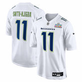 Jaxon Smith-Njigba Seattle Seahawks Super Bowl LX Patch Tundra Fashion Game Jersey White - Nike
