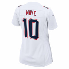 Drake Maye New England Patriots Women's Super Bowl LX Patch Tundra Fashion Game Jersey White - Nike