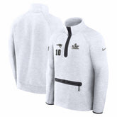 Drake Maye New England Patriots Super Bowl LX Opening Night Tech Fleece Half-Zip Sweatshirt Gray - Nike