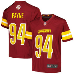 Daron Payne Washington Commanders Youth Game Jersey Burgundy - Nike